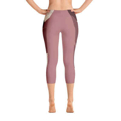 Leggings - Angular Camo  Blush Capri Leggings