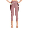 Leggings - Angular Camo  Blush Yoga Capri Leggings