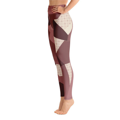 Leggings - Angular Camo  Blush Yoga Leggings