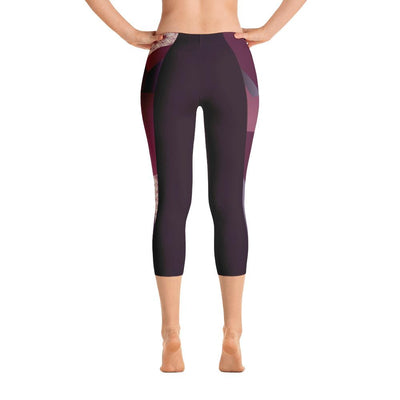 Leggings - Angular Geo Camo Purple Capri Leggings