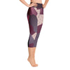 Leggings - Angular Geo Camo Yoga Capri Leggings Purple