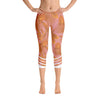 Leggings - Palmetto Peach Capri Leggings