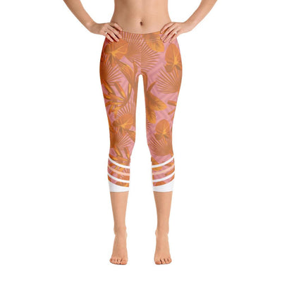 Leggings - Palmetto Peach Capri Leggings
