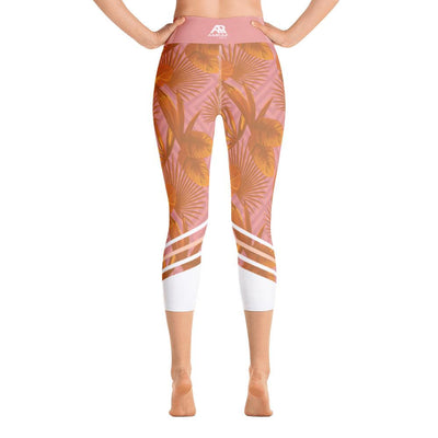Leggings - Palmetto Peach Yoga Capri Leggings