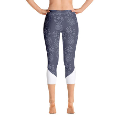 Leggings - Pineapple Punch Grey Capri Leggings