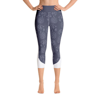 Leggings - Pineapple Punch Grey Yoga Capri Leggings