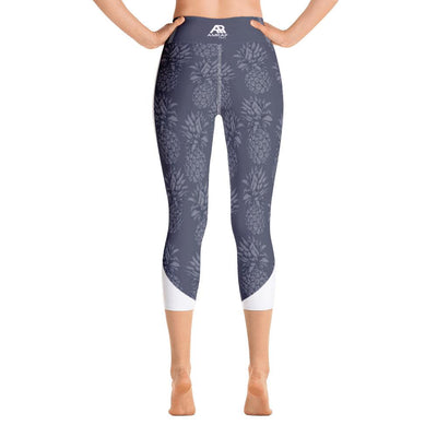 Leggings - Pineapple Punch Grey Yoga Capri Leggings