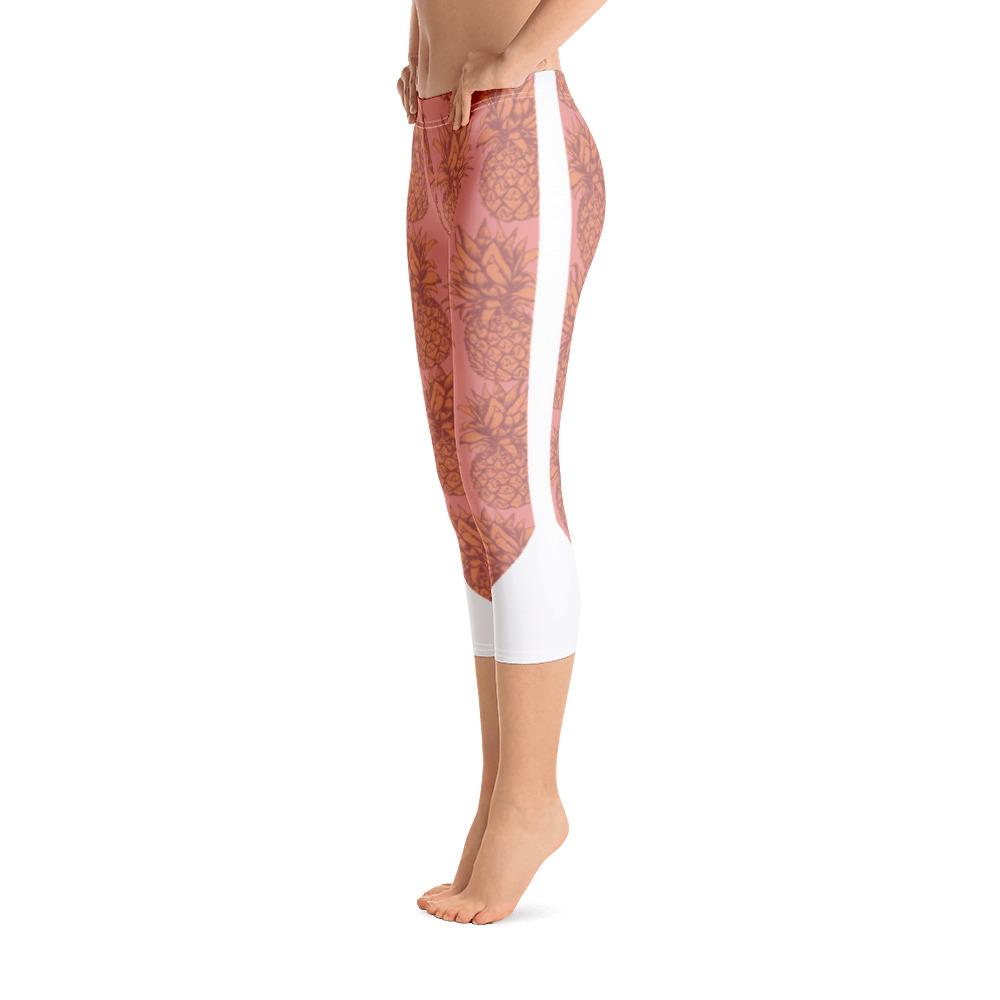 Leggings - Pineapple Punch Peach Capri Leggings