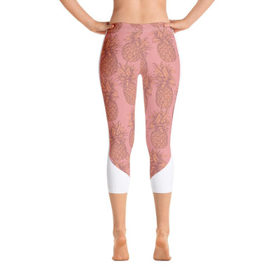 Leggings - Pineapple Punch Peach Capri Leggings