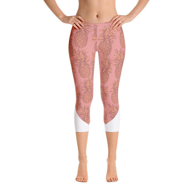 Leggings - Pineapple Punch Peach Capri Leggings