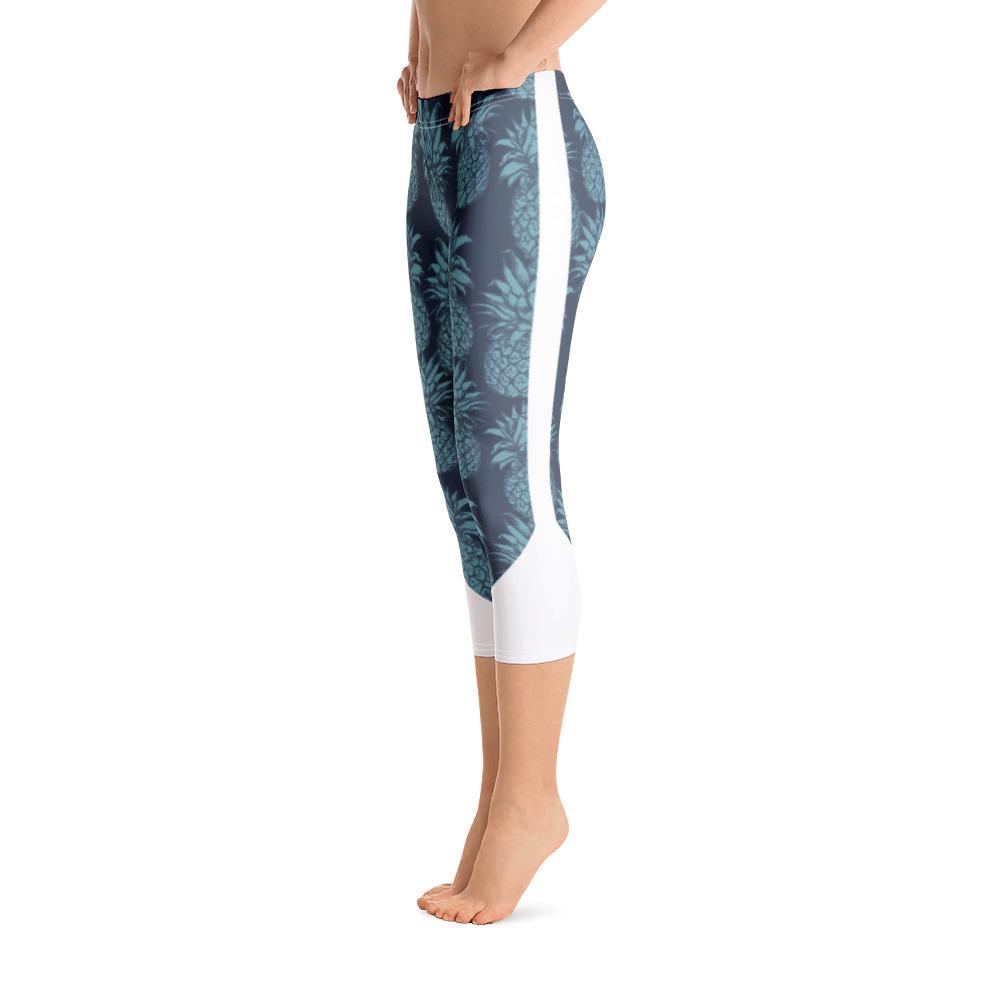 Leggings - Pineapple Punch Teal Capri Leggings