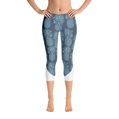 Leggings - Pineapple Punch Teal Capri Leggings