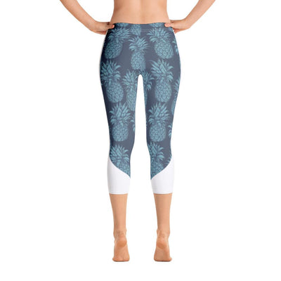 Leggings - Pineapple Punch Teal Capri Leggings