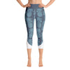 Leggings - Pineapple Punch Teal Yoga Capri Leggings