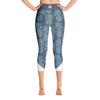 Leggings - Pineapple Punch Teal Yoga Capri Leggings