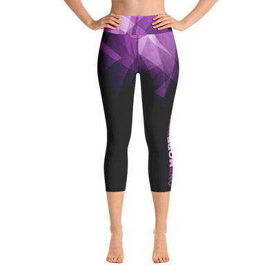 Leggings - Prismatic One More Rep Yoga Capri Leggings Purple