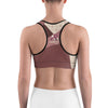 Sports Bra - Angular Geo Camo Sports Bra Blush