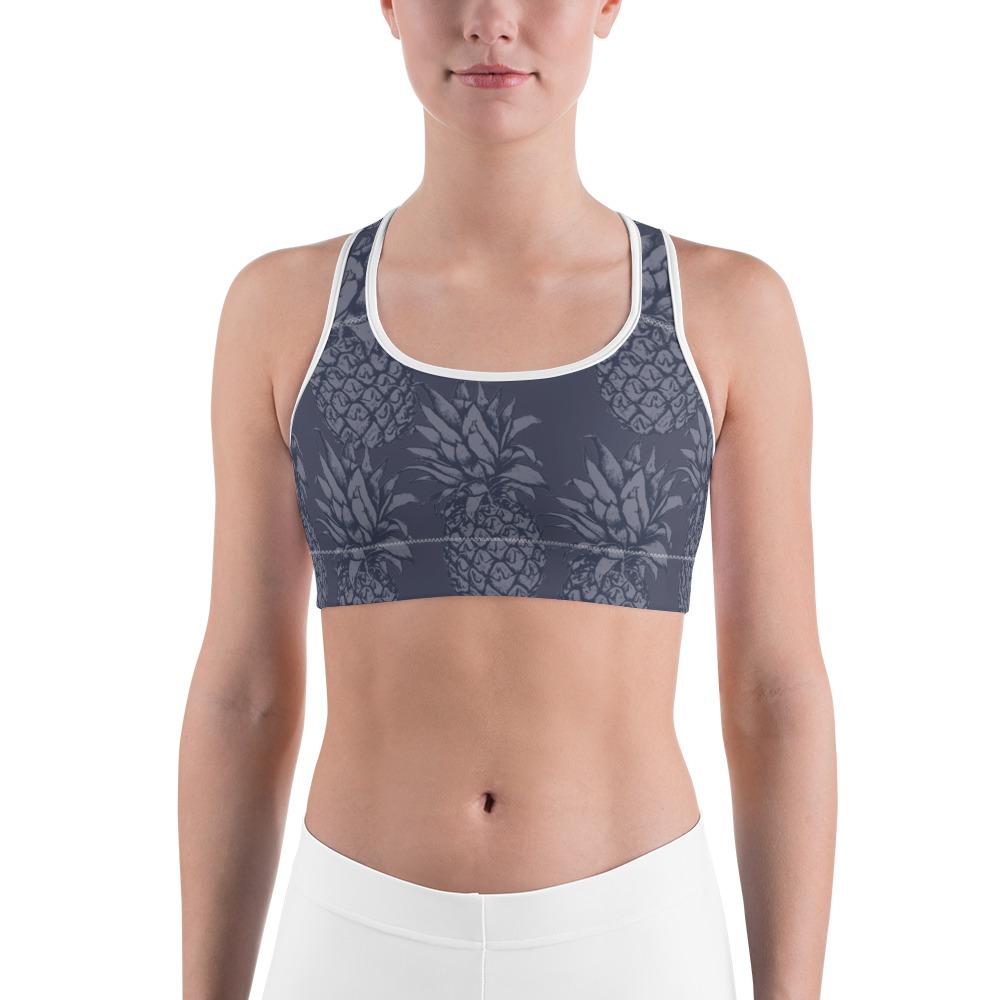 Sports Bra - Pineapple Punch Grey Sports Bra