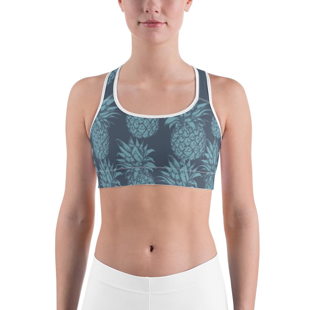 Sports Bra - Pineapple Punch Teal Sports Bra