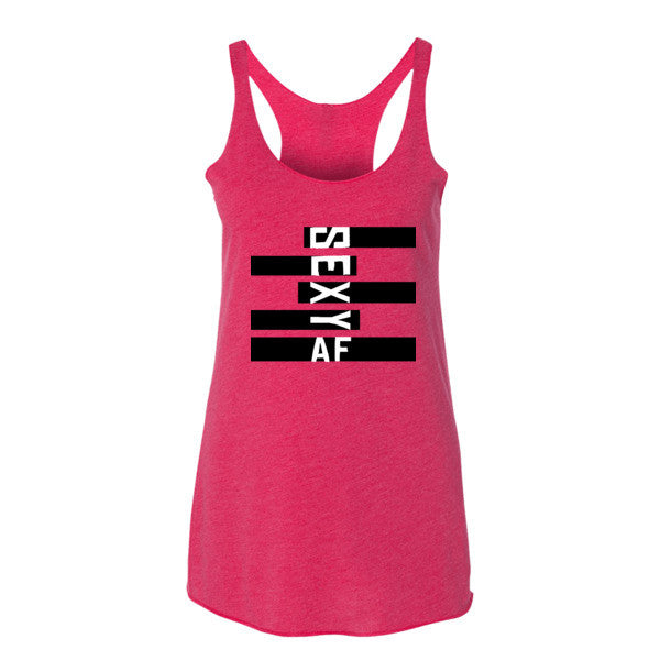 AmrapPro Stripes Sexy AF Tank Pink